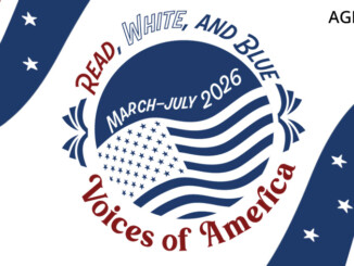 Read, White, and Blue Logo