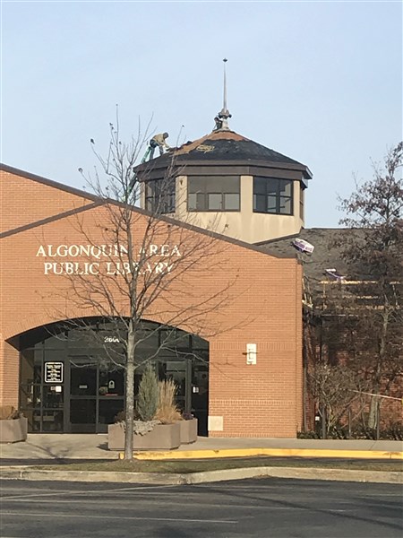 roofers on cupola