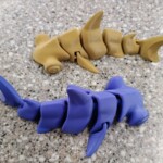 3D printed fidget toys of a Hammerhead Shark.